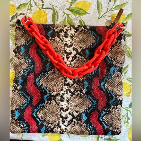 Garden Snake Foldover Clutch